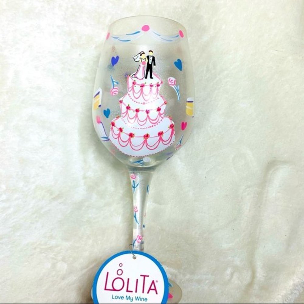 LOLITA(NEW IN BOX)FROSTED WEDDING CAKE GLASS